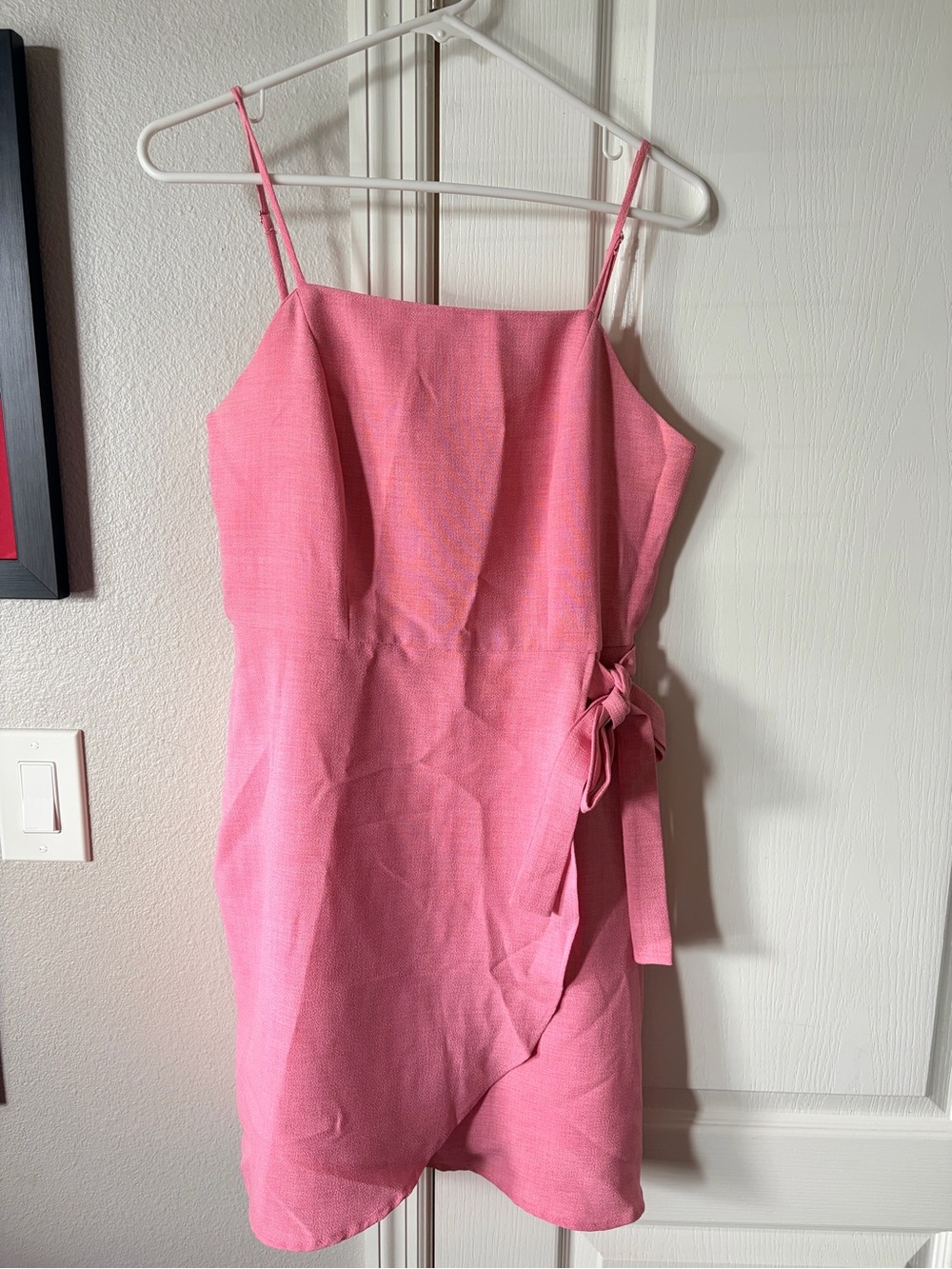 Altar'd State Pink Wrap
Mini Dress with Tie